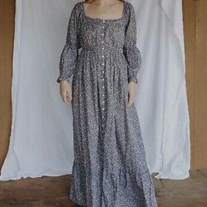 Esby Blue & White Floral Maxi Dress